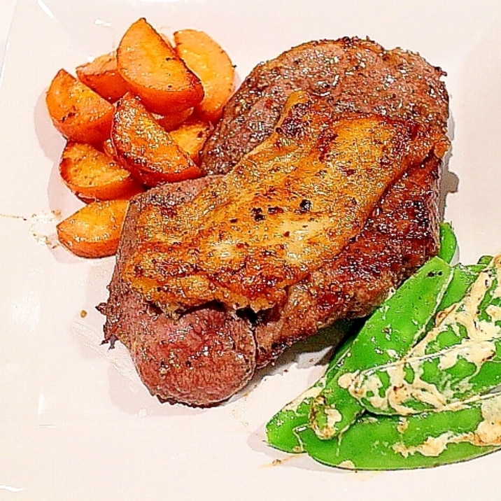 皮つきステーキ 鶏の皮乗せラム肉のステーキ レシピ 作り方 By Seika A 楽天レシピ 皮つきステーキ 鶏の皮乗せラム肉のステーキ レシピ 作り方 By Seika A 楽天レシピ